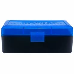 Berrys Ammo Box 22 Hornet 30 M1 Hinged Top Blue 50/Cs