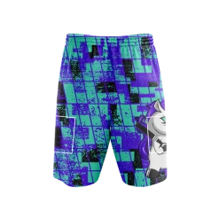 Teal/Purple Unicorn Microfiber Stretch Shorts -Accessories Sales Store file 119