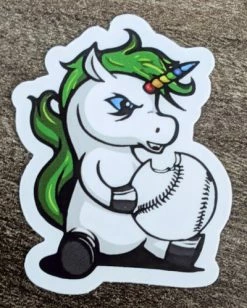 Green Unicorn Sticker